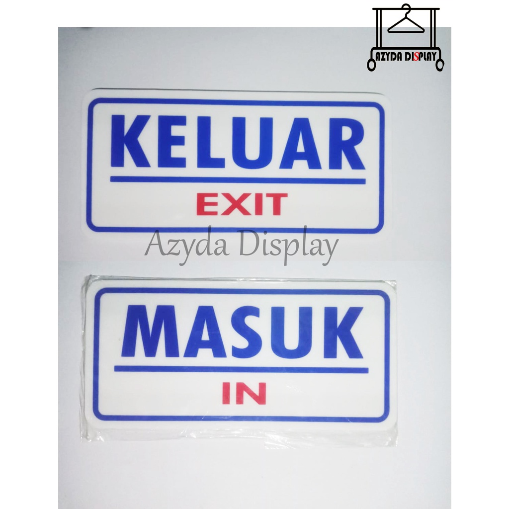 

Sign Board Label Akrilik Stiker Plat Petunjuk Tulisan Keluar Masuk Tempel Tembok Pintu Acrylic