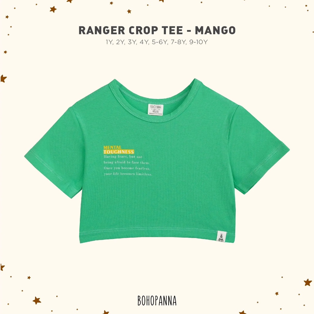 Bohopanna Ranger Crop Tee - Atasan Anak Perempuan