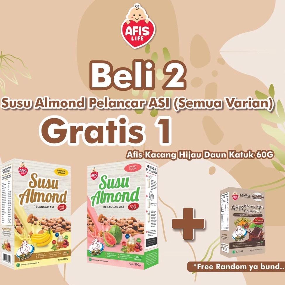 BABYNKIDDO SUSU ALMOND MURAH AFIS /  ALMOND PELANCAR ASI BOOSTER ASI IBU MENYUSUI / SUSU BUBUK KEDELAI PLUS KACANG HIJAU DAN EKSTRAK DAUN KATUK SUSU PELANCAR ASI BOOSTER ASI