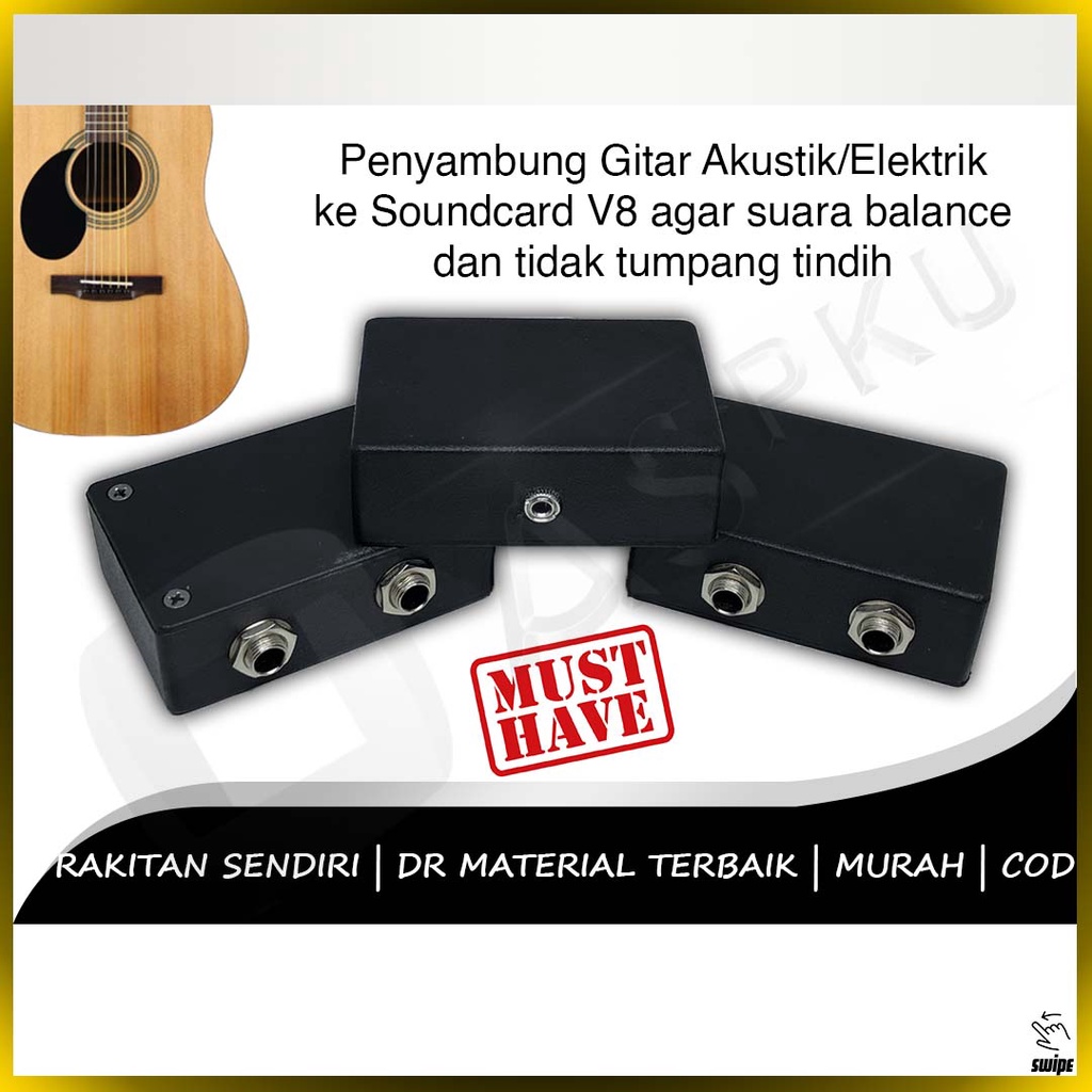 PP Converter V8 untuk Microphone / Mic / Karaoke / Live / Studio / Rekaman Gitar