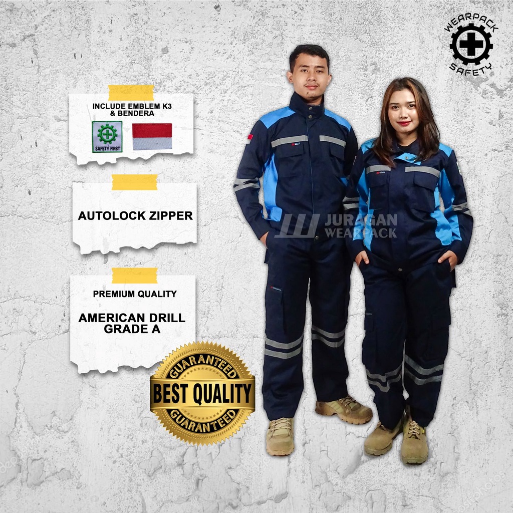 Wearpack Safety Setelan / Baju Wearpack Safety Setelan / Wearpack Kerja Set