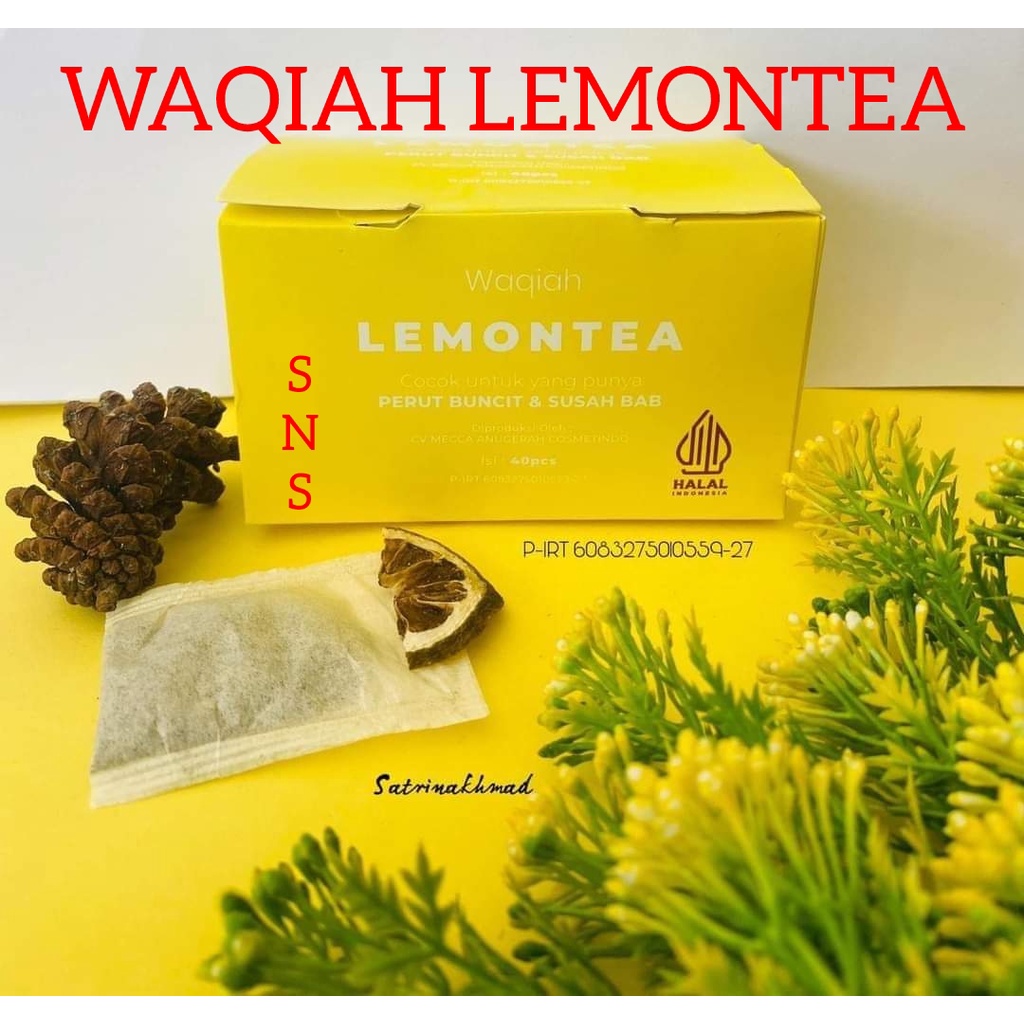 WAQIAH LEMONTEA, LEMONTEA WAQIAH, PEMBAKAR LEMAK, HALAL MUI & 100% ORIGINAL, WAQIAH