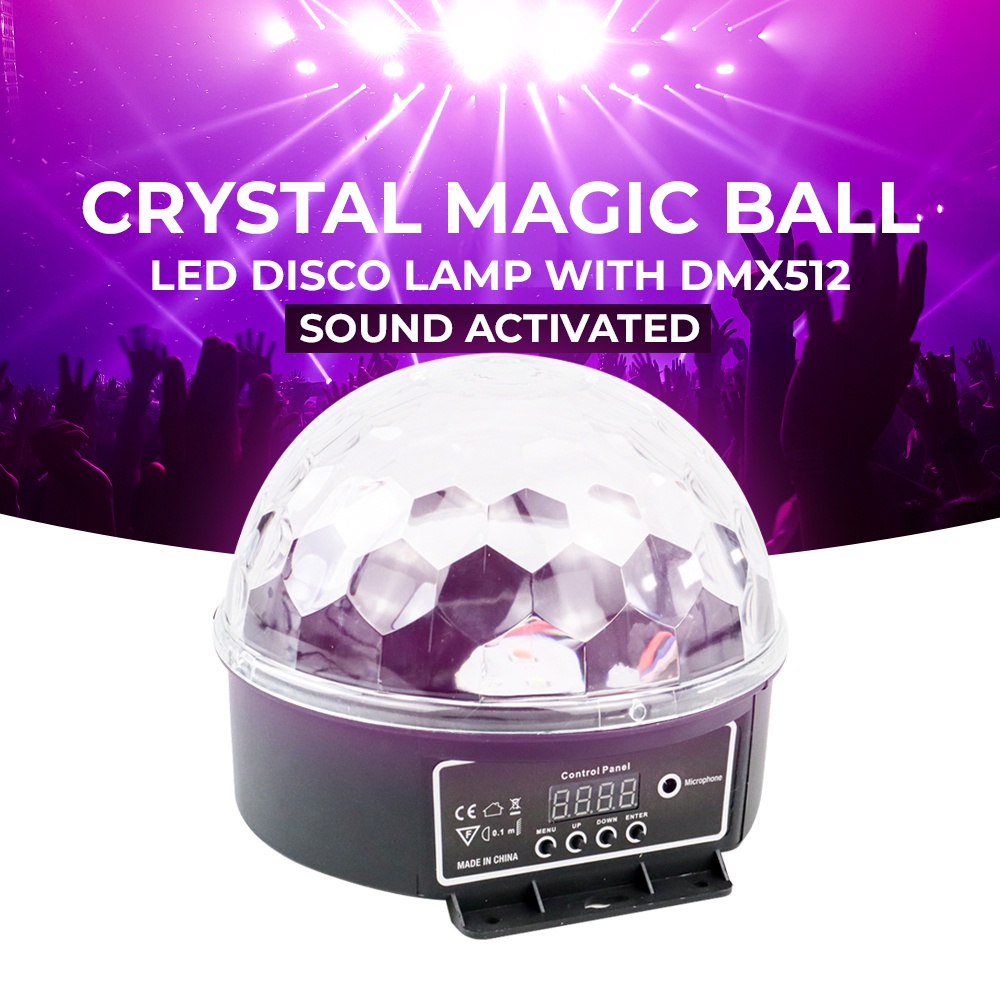 Lampu Proyektor Disco Sensor Suara LED Crystal Magic Lamp DMX512 240V - Multi-Color