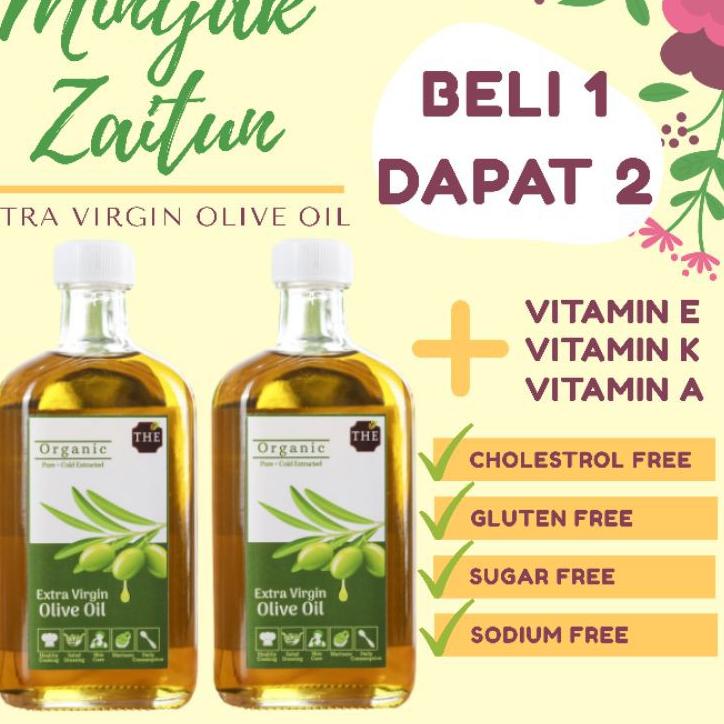 

℮ Minyak Zaitun Murni Asli Extra Virgin Olive Oil 250 ml BELI 1 DAPAT 2 ➭