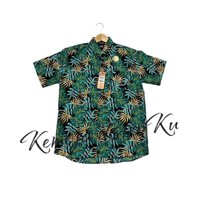 Kemeja Motif Surfing Pantai Pria Lengan Pendek Terbaru Baju Pantai Kotak Bunga Daun Pria Distro