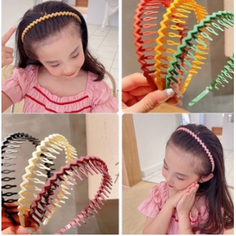 Bando Sirkam Bentuk Gelombang Zigzag Untuk Pria Wanita Model Korea Bandana Aksesoris Headband Murah Import