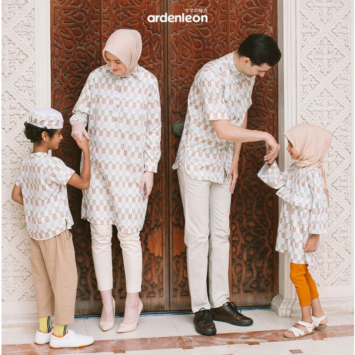 Ardenleon Tunik Raya 1-7 Tahun Girl Raya Dress / Tunik Lebaran Anak Perempuan Bisa Kembar Sekeluarga Pakaian Muslim CBKS