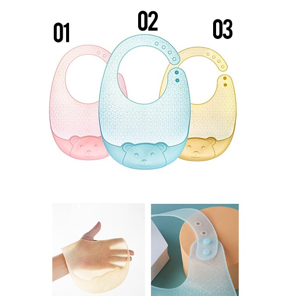 BARU LIN112 Bib Sleber Silicone|Slabber Bayi Waterproof-Your Affordable Quality!