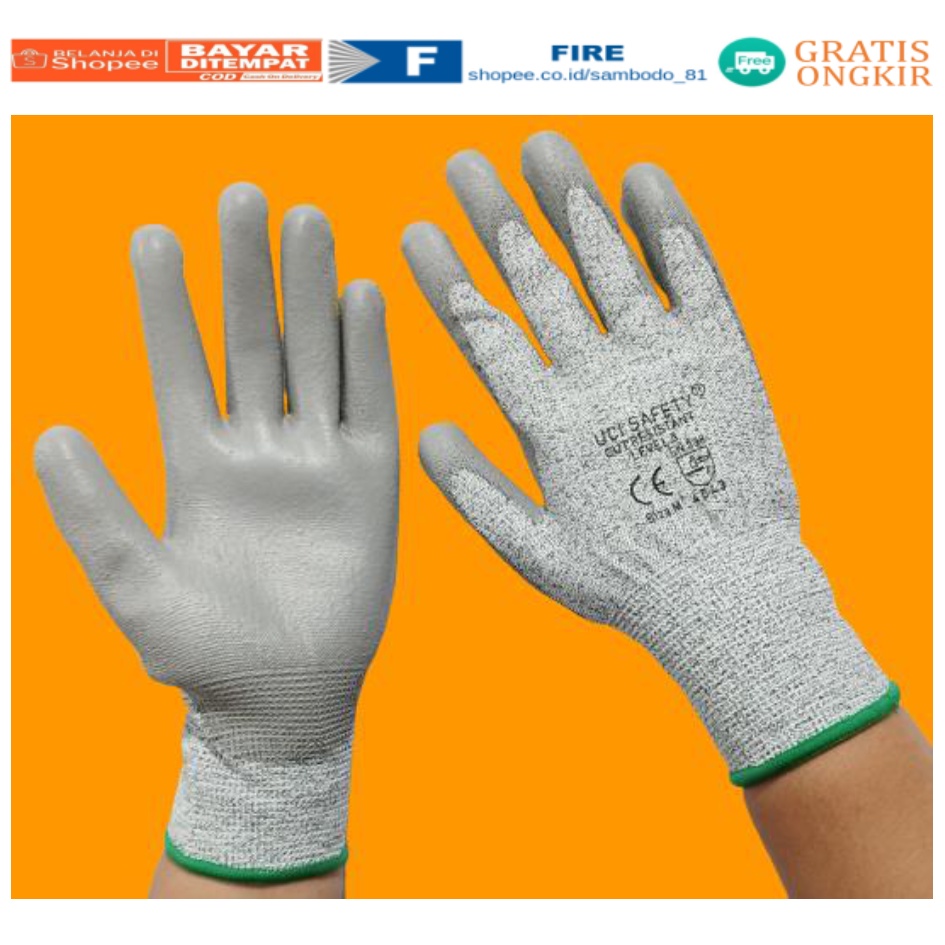 Kontruksi Welding Proyek bengkel Pengaman kerja Safety Gloves Kontruksi Welding Proyek bengkel Level 5 Tebal Sarung Tangan 4543 Anti Potong Cut Resistant safety Gloves