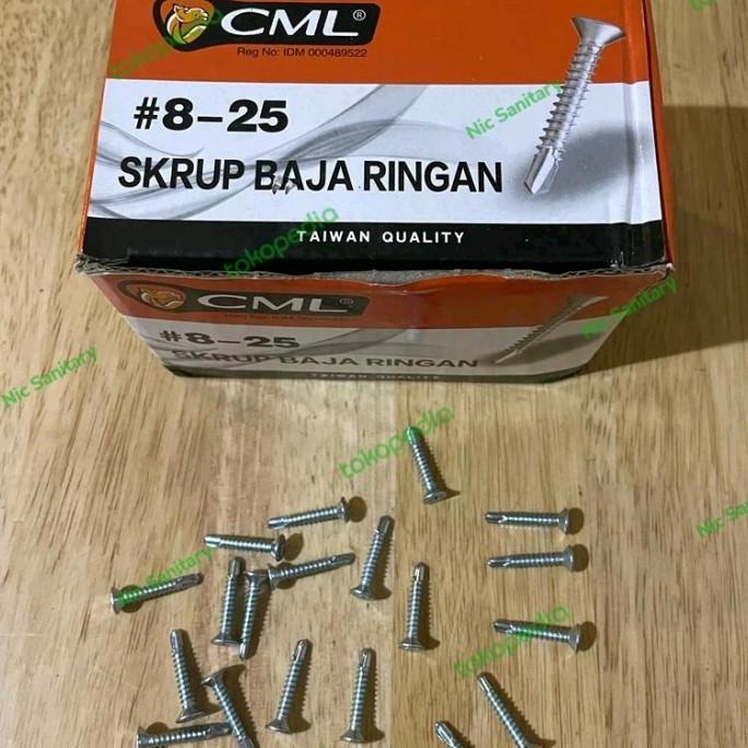 Sekrup baja ringan CAMEL 8x25 (panjang 2,5cm) Baut baja ringan grc sds