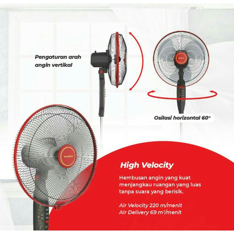 MASPION EX 172 S KIPAS ANGIN BERDIRI / STAND FAN 16 INCH / EX172S