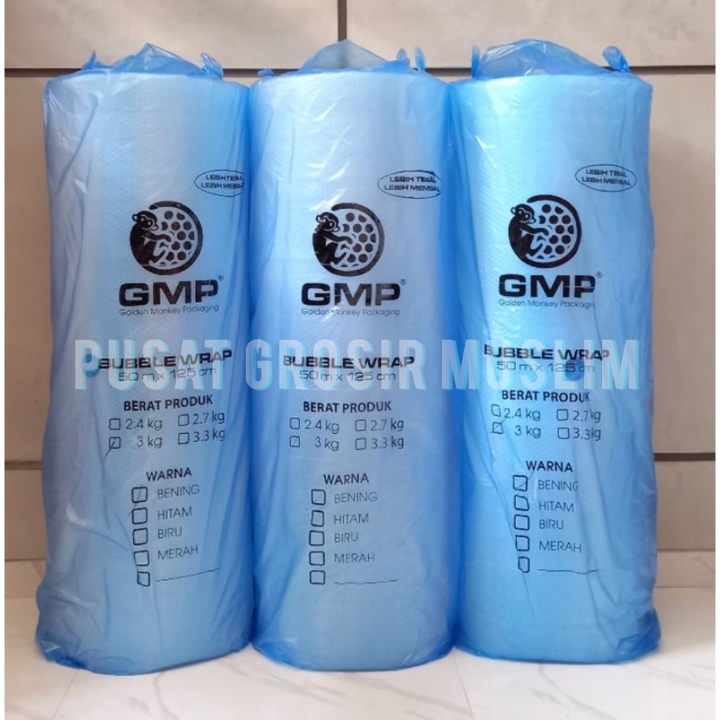 Bubblewrap GMP Bubblepack Bubble roll putih Wrap Pack /125 x 50 METER FULL / HANYA BISA GOJEK