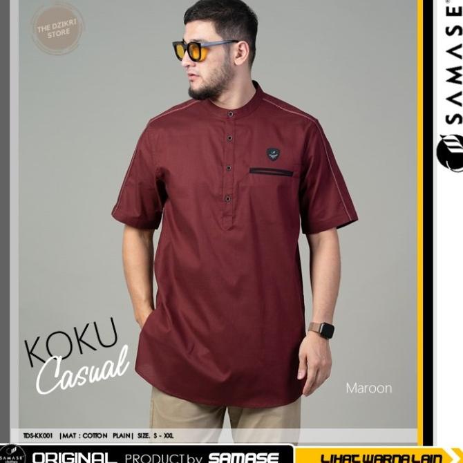 BAYAR DITEMPAT CASUAL KOKU SAMASE Baju Koko Kurta Koku Premium Original TDS-KK001 /BAJU KOKO PRIA/BA