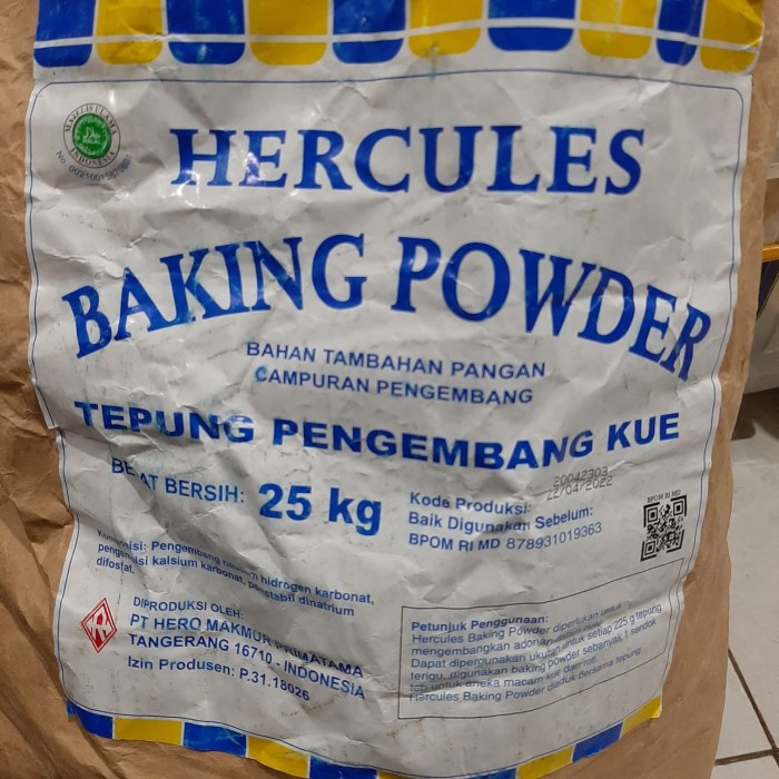 

HERCULES BAKING POWDER DOUBLE ACTING 1KG BUBUK, UNTUK KUE/CAKE DLL
