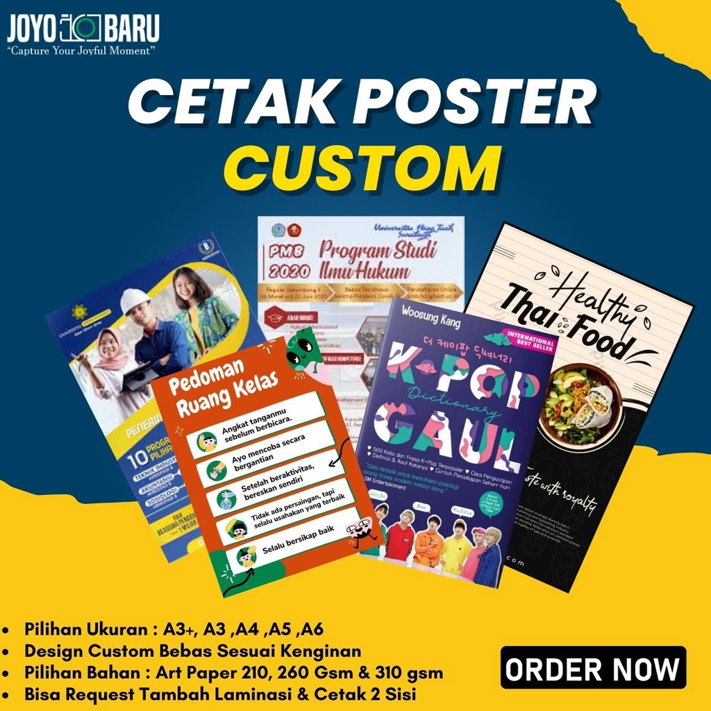 

Cetak Poster bahan Art Paper berkualitas Custom