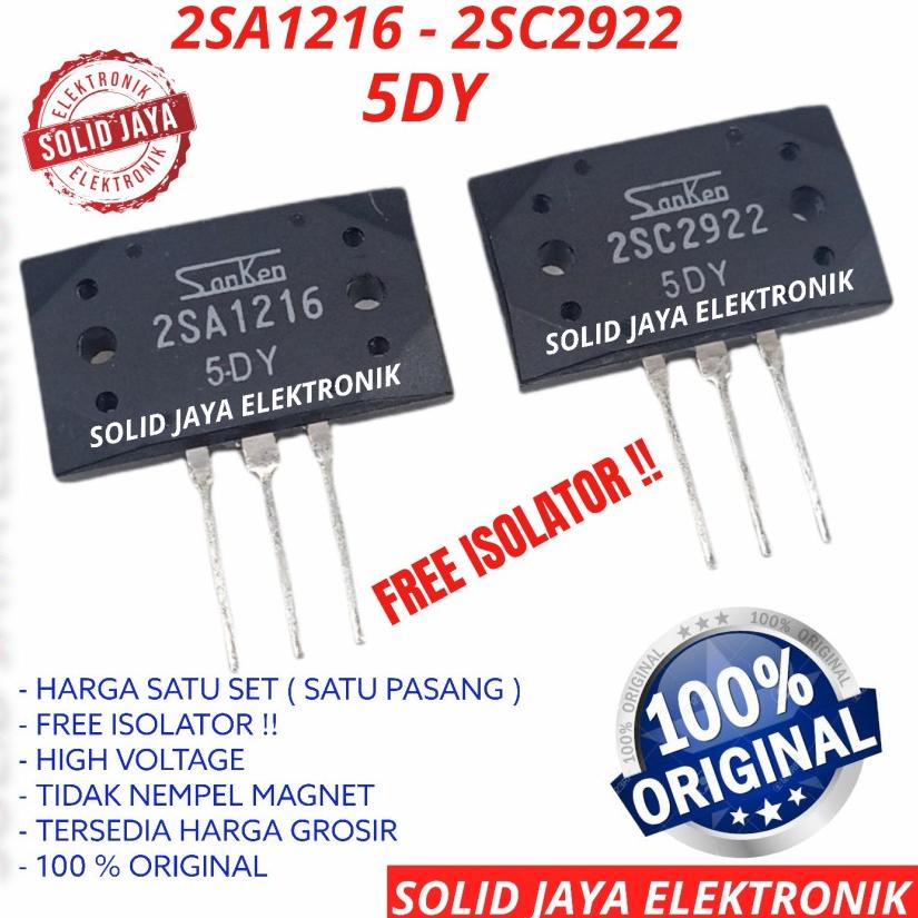 ➯ TR FINAL SANKEN 5DY 2SA1216 2SC2922 ASLI ORI TRANSISTOR 2SA 1216 2SC 2922 A1216 C2922 5 DY ORIGINA