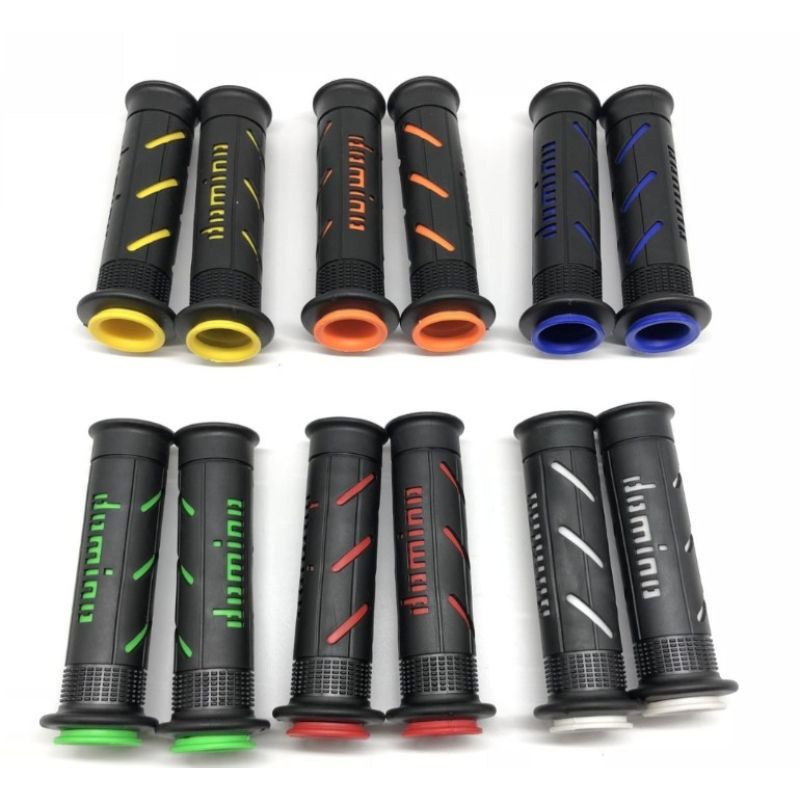 HANDGRIP GRIP HANFAT KARET 2 TONE DOMINO MODEL GARIS UNIVERSAL COCOK UNTUK SEMUA MOTOR
