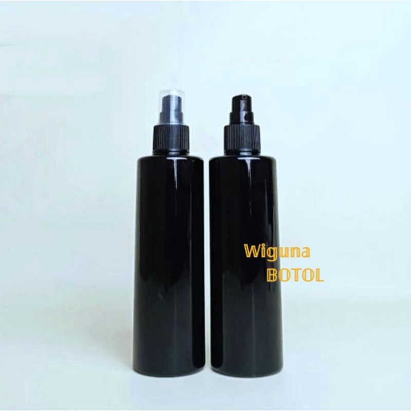 Botol Pump Treatment 250ml Hitam RF / Botol PET 250ml RF Tutup Treatment Pump Hitam