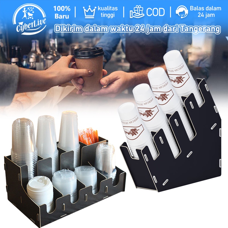 Paper Cup Holder Rack / Rak Organizer Gelas Kertas / Coffee Cup Holder