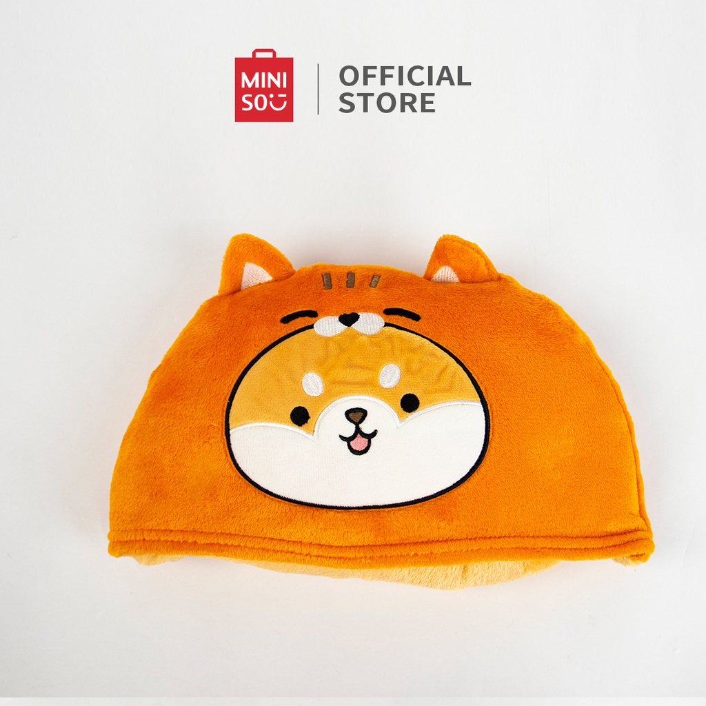 MINISO Selimut Hooded Blanket Selimut Dengan Topi With Hat Selimut Dan Bantal Karakter Office Air Co