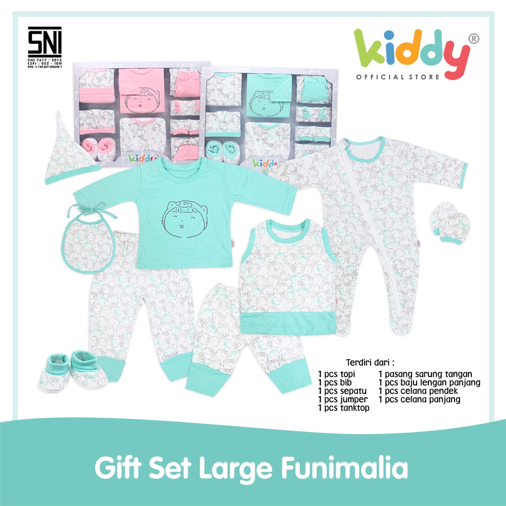 Kiddy gift set Besar kd1206  / Kiddy Baby Gift Set Hard Box / Hampers Bayi Besar /Kado Bayi / Kado Lahiran - Happy Cat Blue - 1206