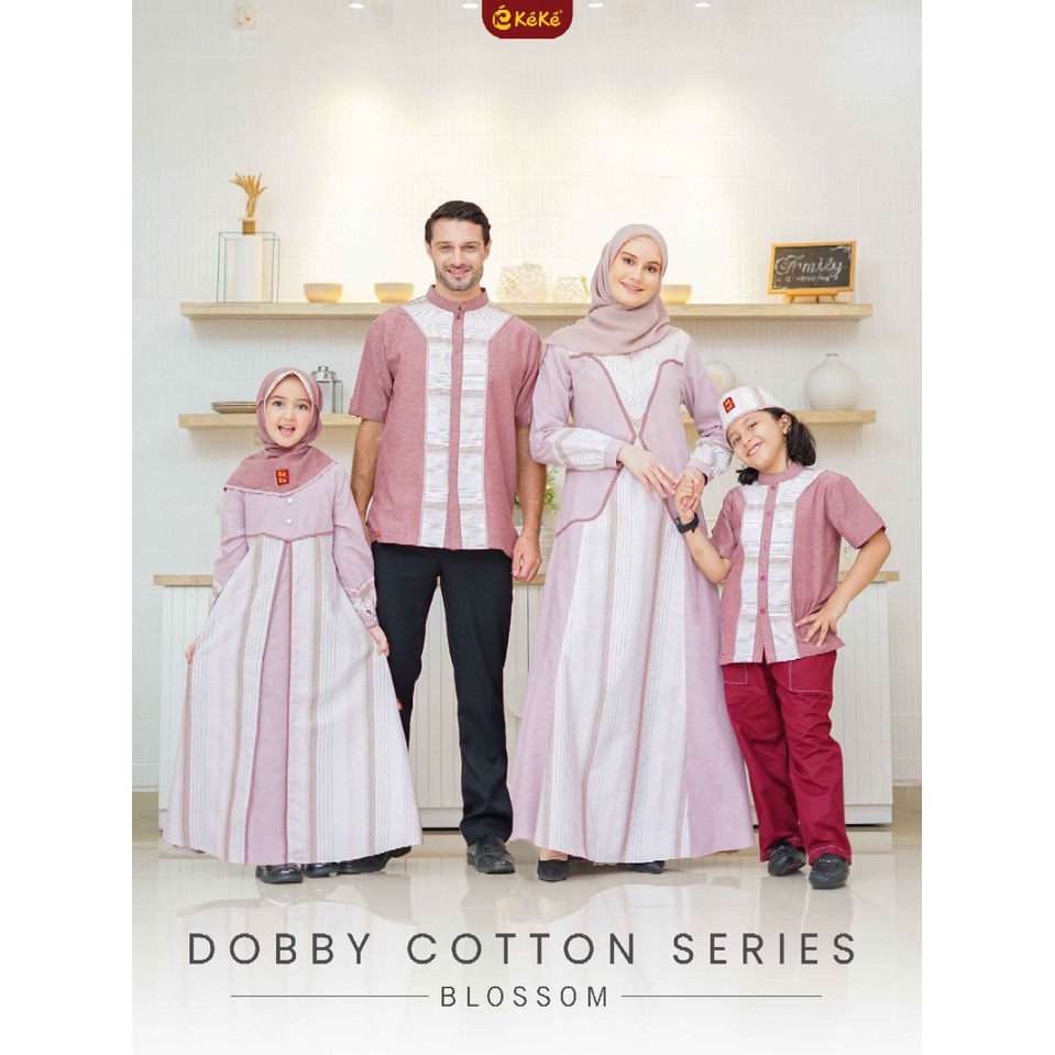 SARIMBIT KEKE 2023 DOBBY COTTON SERIES BLOSSOM/ SERAGAM KELUARGA KEKE 2023 DOBBY COTTON SERIES ORI