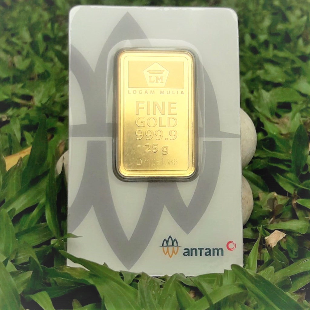 Logam Mulia Antam 25 Gram - Emas Batang Certieye Card - 24 Karat