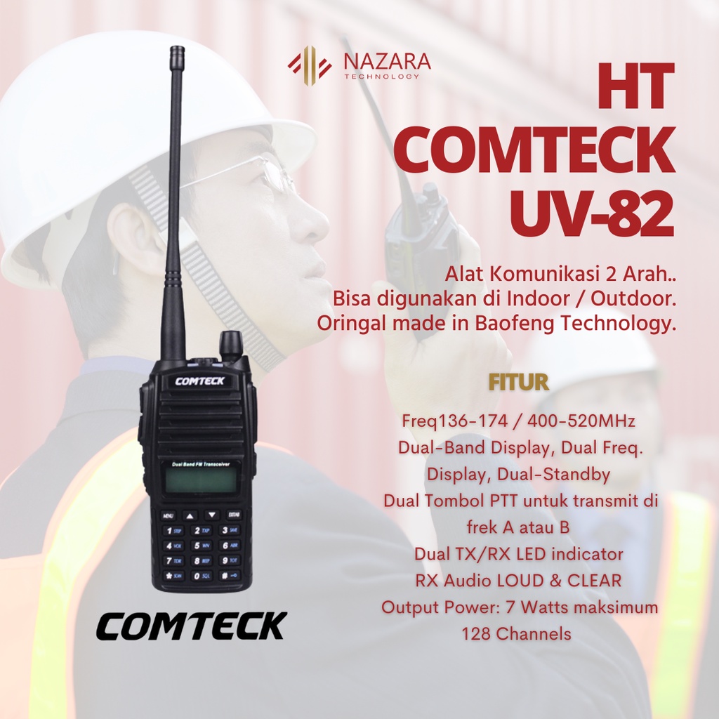 Promo HT Handy Talkie COMTECK UV-82 Original Termurah