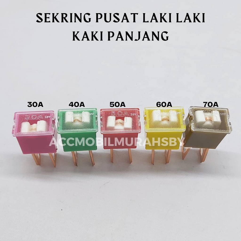 Sekring pusat laki-laki fuse blade laki-laki 30A-120A mobil motor/sekring utama pusat KAKI PANJANG