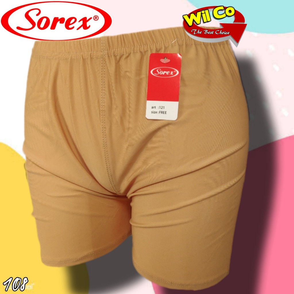 K108 - (Harga Per 1 Potong) SHORTPANTS CELANA DALAM STRETCH PENDEK WANITA SOREX FREE SIZE