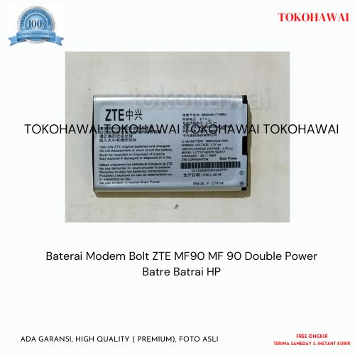 Baterai Modem Bolt ZTE MF90 MF 90 Double Power Batre Batrai HP