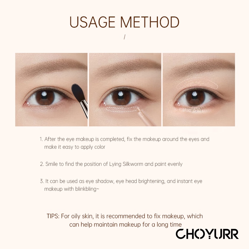 【COD】Lying Silkworm Pen Concealer Eyeliner Pencil Eye Shadow Lasting Waterproof Pigment Eye Liner Highlight-CH