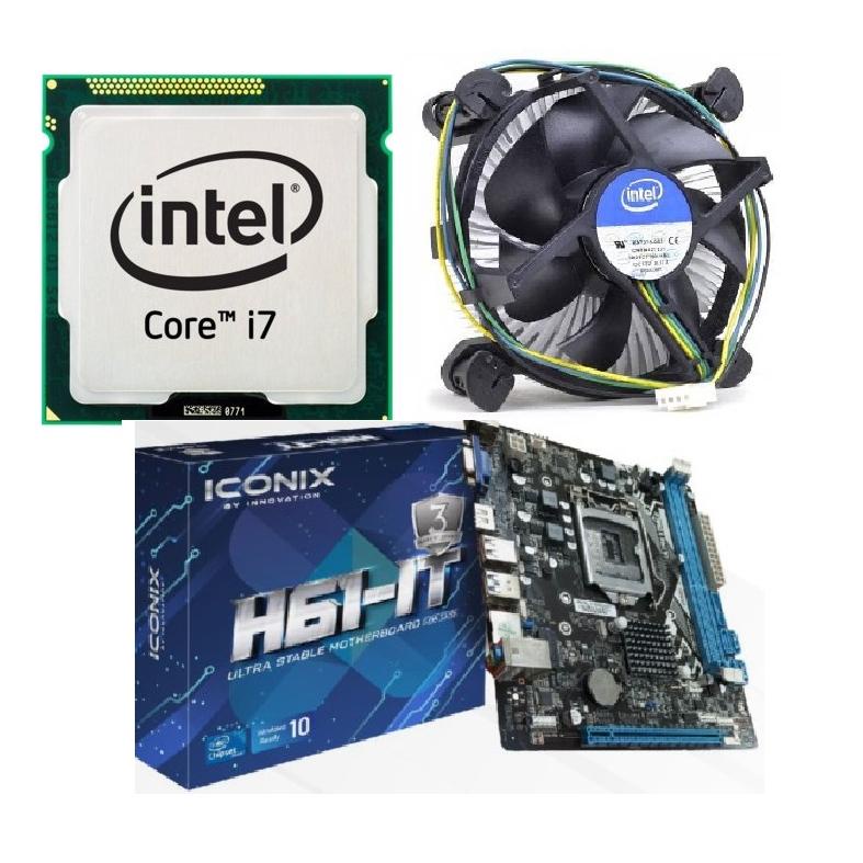 PAKET MOBO INTEL CORE I7 2600 + MOTHERBOARD H61