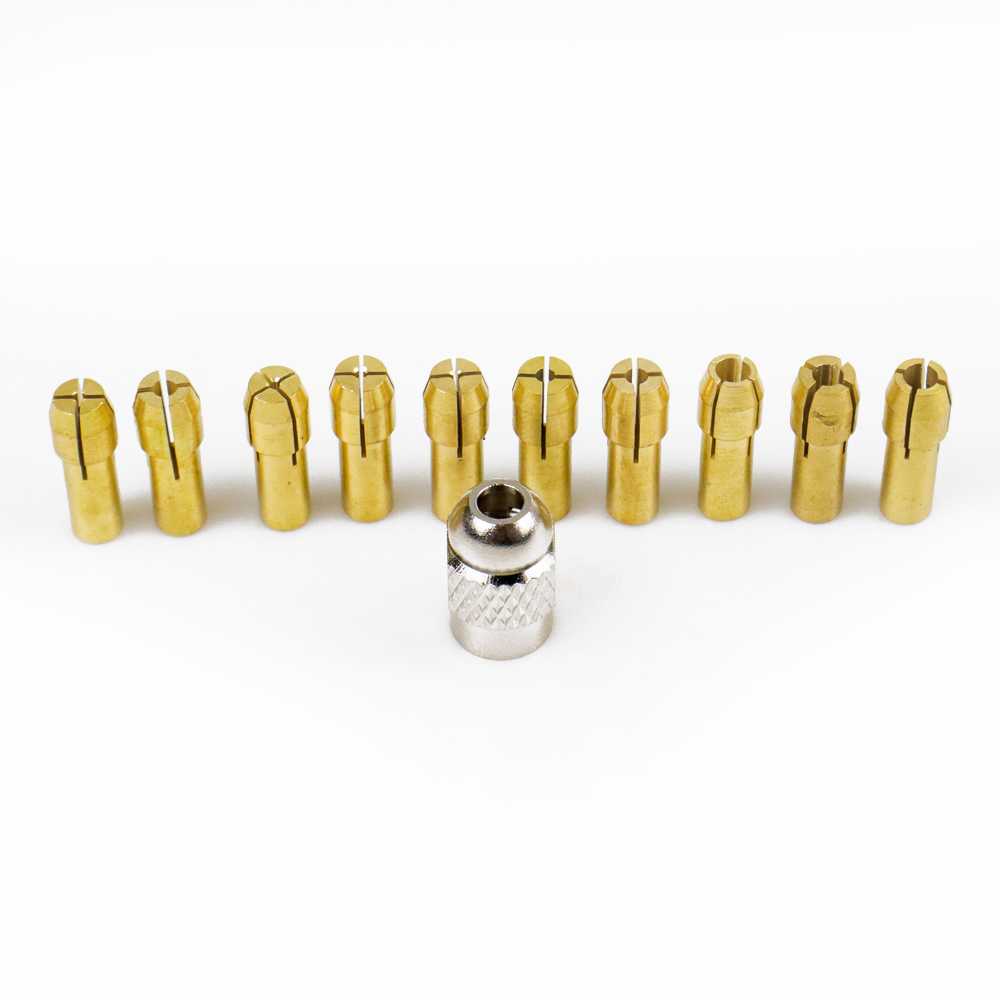 (BISA COD) FTIHSHP  Chuck Mata Bor Drill Brass Collet 11 PCS - DMPJ-31