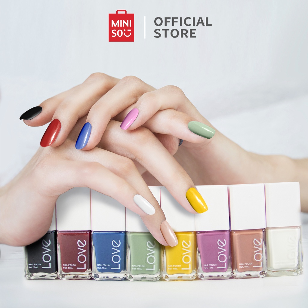 [Terbaru] Miniso Kutek Love Series Cat Kuku Berminyak 11ml / Cat Kuku Muslimah Gel Nail polish Tidak