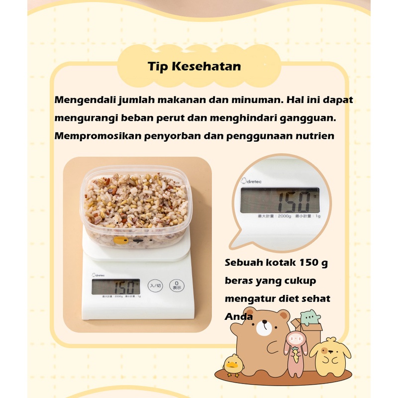 Mi.more Kotak Penyimpanan Makanan Cute / Fresh Keeping Box / Kotak penyimpanan Plastik / Rice Packing Box