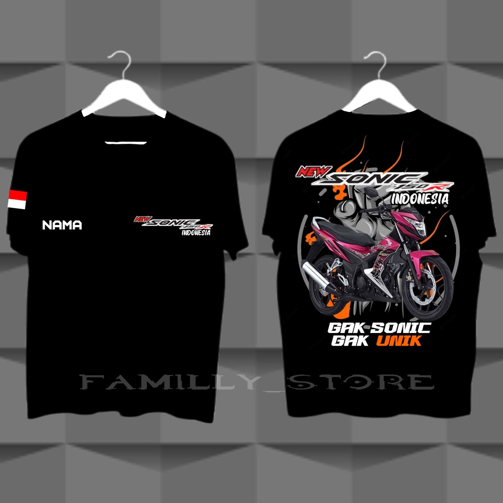 KAOS KOMUNITAS MOTOR SONIC KAOS GAMBAR MOTOR SONIC KAOS CUSTOM BISA REQUEST NAMA GAMBAR DAN TULISAN