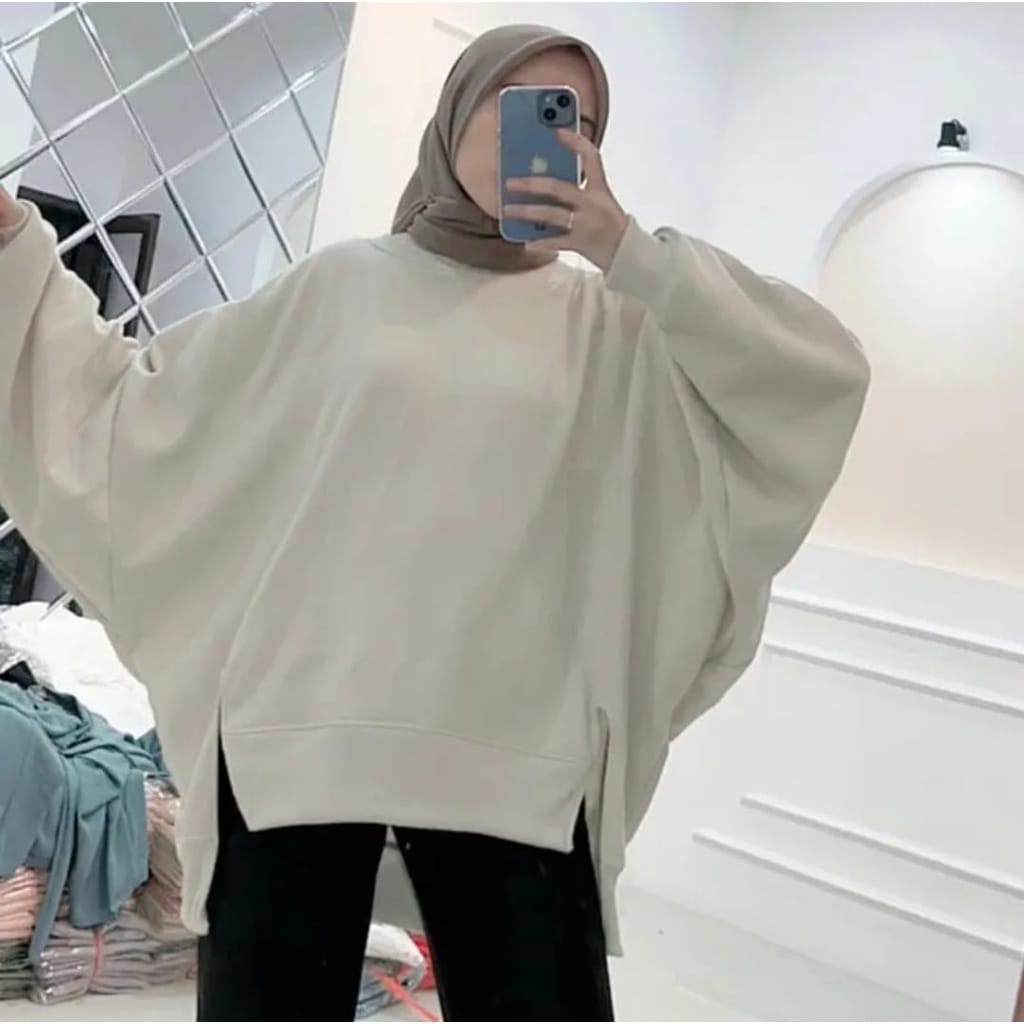 CREWNECK SWEATER OVERSIZE XXXL BELAH PINGGIR SWEATER OVERSIZE - SWEATER BIGSIZE JUMBO KEKINIAN