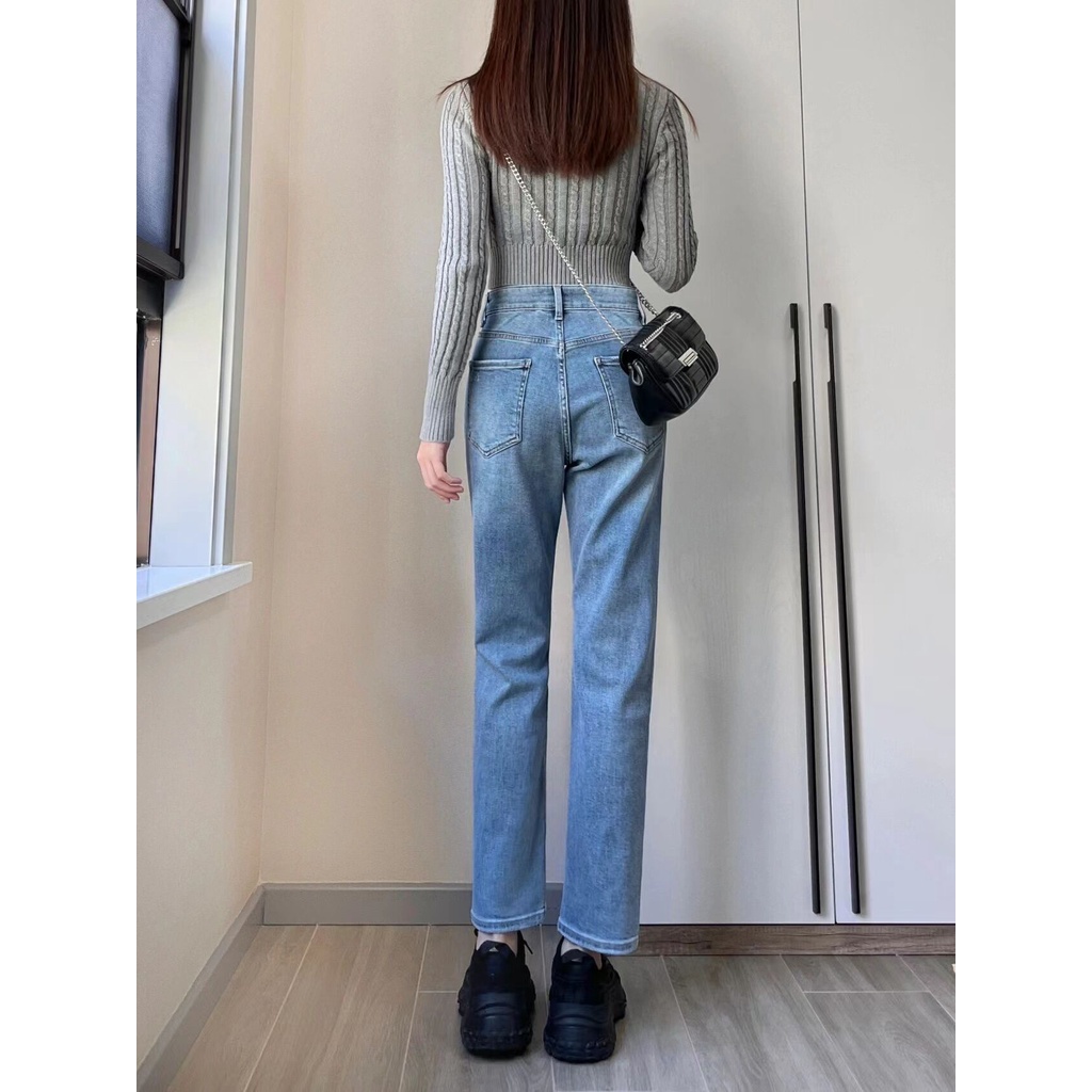 ✅COD NEW HW SKINNY JEANS  BIRU/ HIGH WAIST CELANA JEANS PREMIUM BOYFRIEND