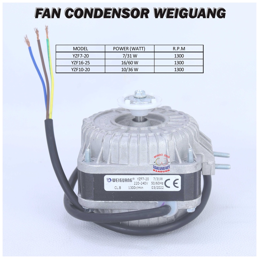 FAN CONDENSOR KULKAS | MOTOR DINAMO KIPAS FAN KONDENSOR 7-10-16 WATTSHOWCASE , FREZEER, KULKAS