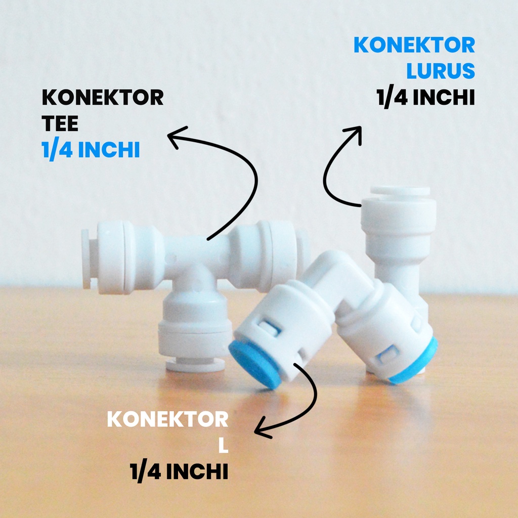 Feel Color Fitting RO Sambungan Fitting Elbow Drat Luar Pipa Tipe L/T/Y Konektor Sistem Stop Kran Va