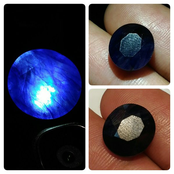 Cincin Batu Akik BLUE SAFIR OVAL CUTTING HQ FS114