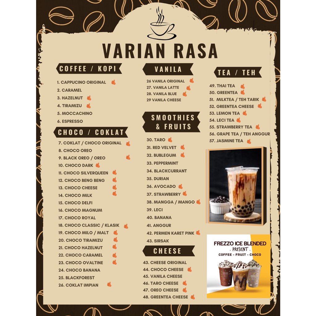 Paket Sample 500 g Untuk 5  Varian Rasa | Gold Powder | Frezzo Powder | Bubuk Minuman Instan | Serbuk Minuman Aneka Rasa | Powder Drink | Boba Milktea | Capcin | Minuman Kekinian Aneka Rasa | Semarang | Jawa Tengah