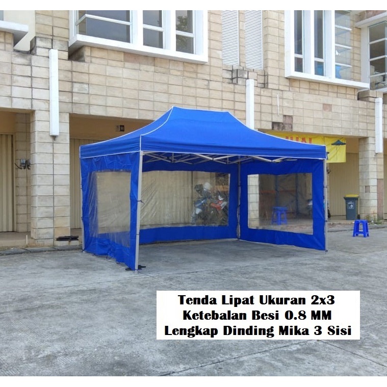 Tenda Lipat Ukuran 2x3 Besi Premium Lengkap Dinding 3 Sisi