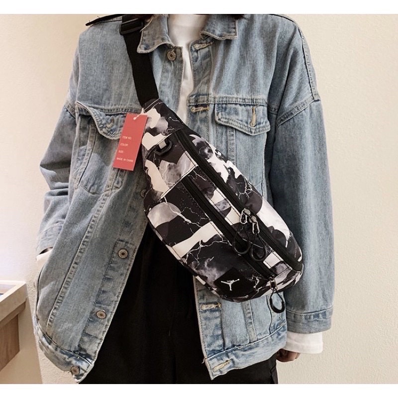 ((NEW PRODUCT)) WAISTBAG A1R J0RDAN MOTIF PATTERN / TAS PINGGANG A1R J0RDAN MOTIF PATTERN / TAS PINGGANG PRIA IMPORT / WAISTBAG PRIA IMPORT