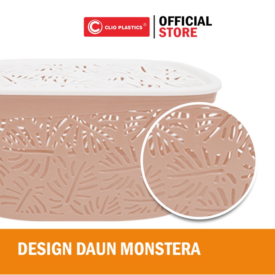 Keranjang Serbaguna Monstera Tempat Penyimpanan Organizer Box / Keranjang Makeup