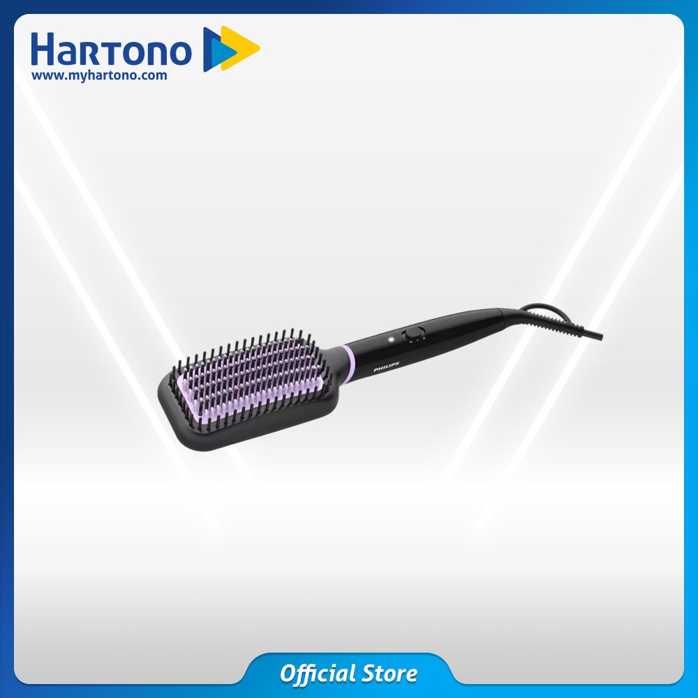 Philips Sisir Pelurus Rambut Brush Hair Straightener BHH880/00