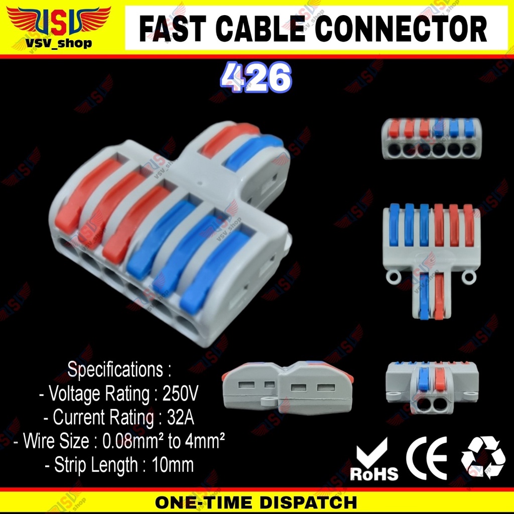 Terminal Konektor Kabel Sambung Cabang Quick Cable Connector 2to6