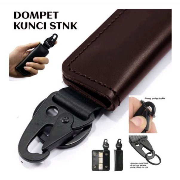 Dompet STNK Kunci Mobil Motor Gantungan Snaphock Shaplock Miletery by TOPCAR