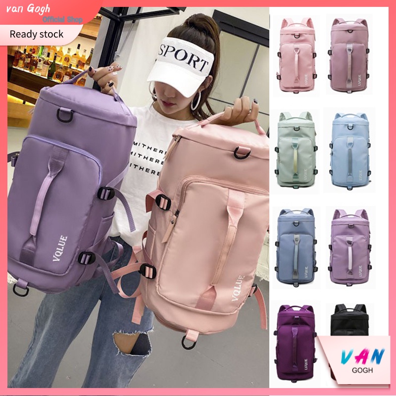 Tas travel kapasitas besar multi-fungsi portabel ransel putaran barel tas bahu pelatihan tas olahraga